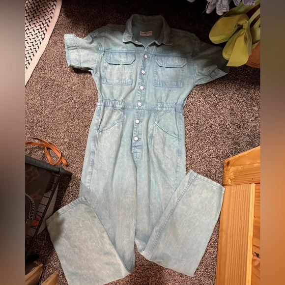 Free People Marci Jumpsuit- blue - Picture 2 of 4